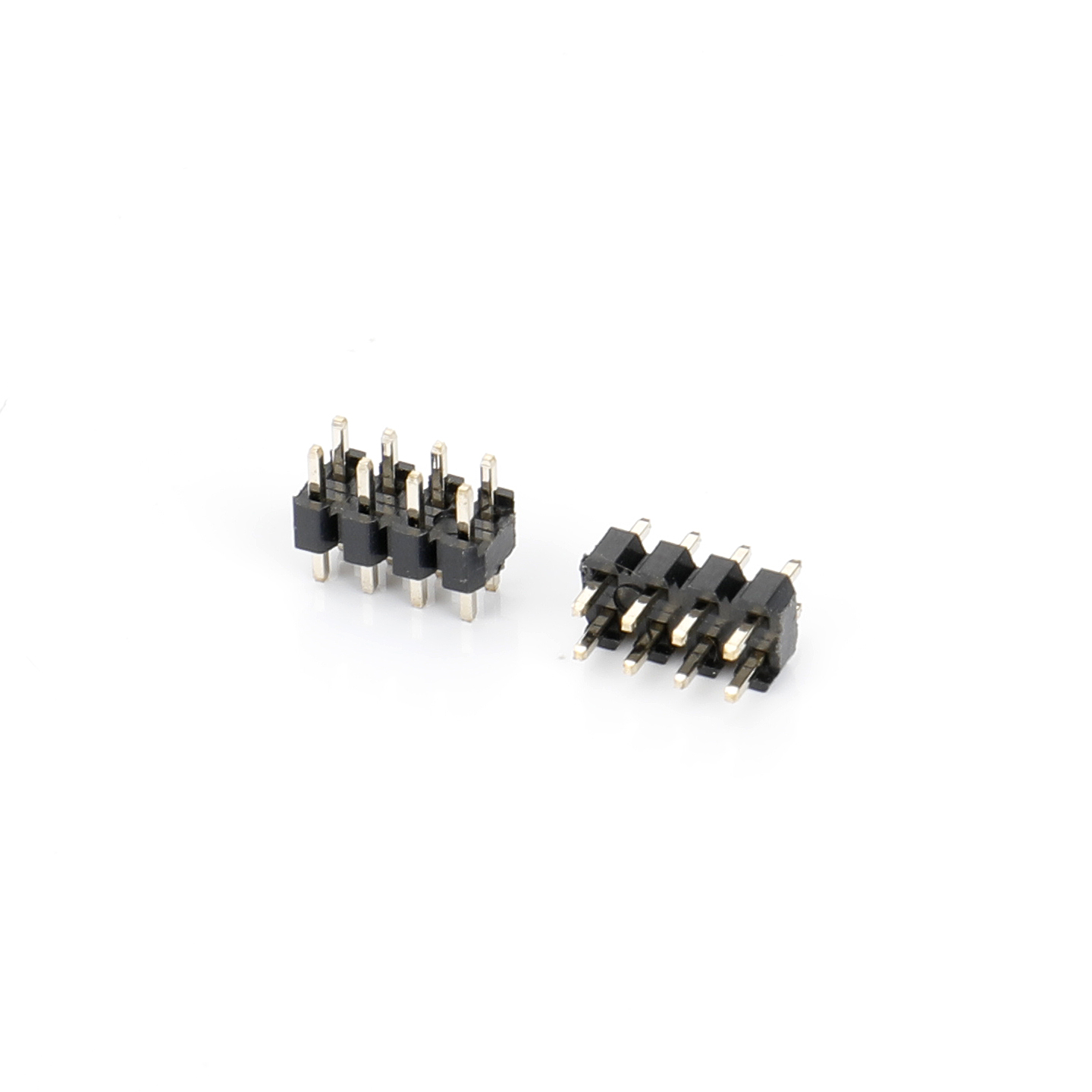 0.8mm 排针 双排直插  上针长2.8 下针长1.8 塑高1.35  LXW-08-H135-XXP-L6