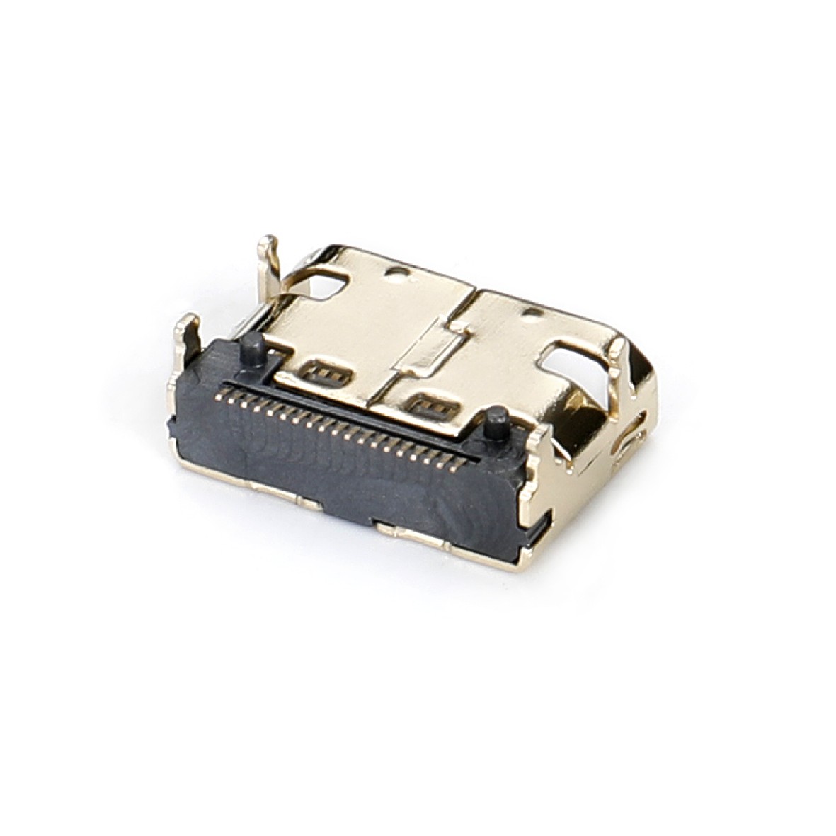 MiNi-HDMI19Pin 四脚插板 DIP+SMT  C型